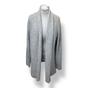 Liz Claiborne Career Women’s Longline Wool Blend Cardigan, Gray, size 1X